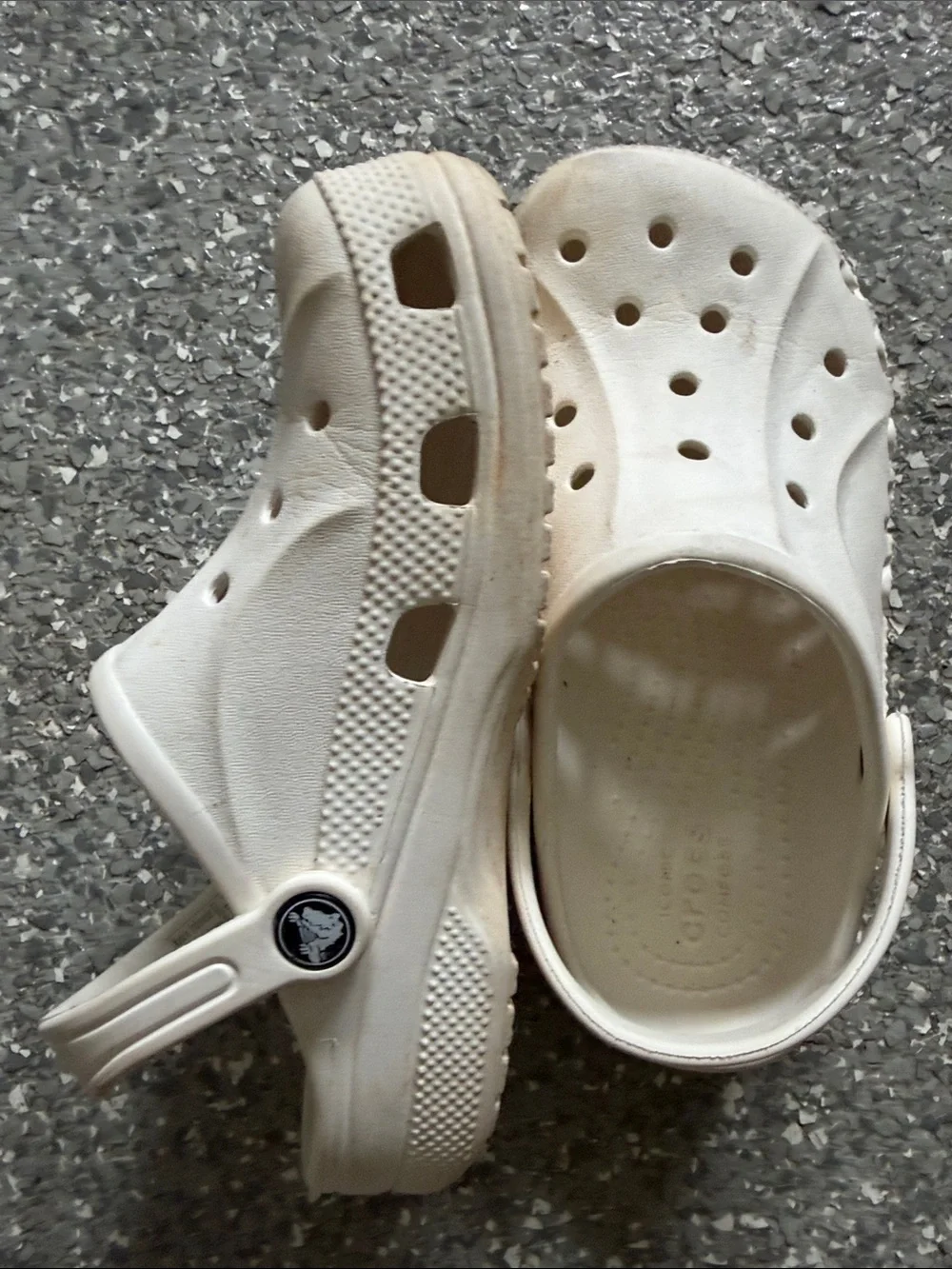 Kids White Slip-On Croc Shoes